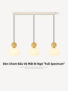 NSWR | Wooden Style French Cream Design Pumpkin Restaurant Chandelier Full Spectrum Eye Protection Home Lighting