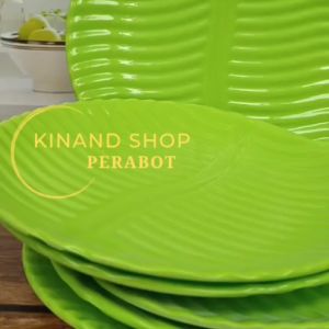 3 PCS PIRING SAJI ULIR DAUN MELAMIN TEBAL DAN TAHAN BANTING