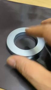 Nam châm loa D70x10 lỗ 45- Nam châm trắng N52 siêu cường