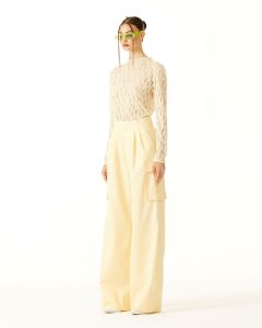 The SRT X8 Cargo Pants (TPN137) - 2 Colors กางเกงคาร์โก้เอวสูง ทรงกระบอกขากว้าง ด้านหลังเอวยางยืด