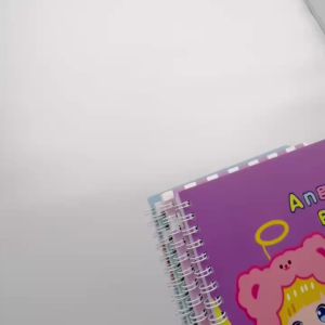Diary Book A5 Cartoon Spiral Notebook: Aesthetic Notepad Personalized Double Metal Ring 60Sheets School Office Stationery Supplies