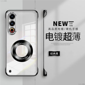 Meizu 21 Magnetic Absorption Transparent Electroplating Protective Case Simple Creative Style Shockproof Hard Shell for Men And Women