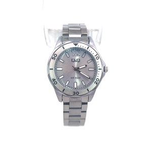 Q&Q Sports-Style 5BAR Stainless Steel Watch Q88B-001PY*