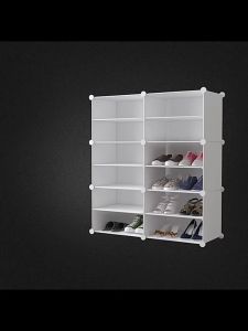 HOVELSHOP Rak Sepatu Tertutup Kotak Portable Lemari Tempat Penyimpanan Storage Shoes