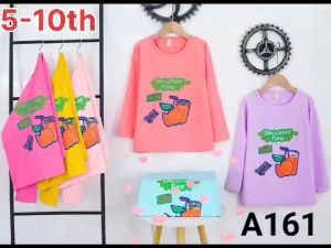 Kaos Atasan Anak Perempuan Tangan Panjang Usia 4-10 Tahun