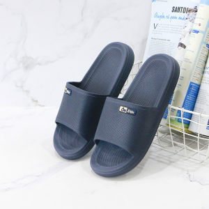 Natural Rubber Mens Slippers Summer Simple Indoor Home Anti-Slip No Foot Odor One-Strap Slippers Breathable Flat Heel