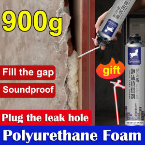 👍900G Send Hose👍Expanding Foam Spray 500 times high foaming Thermal Insulation/Waterproof Plugging /Heat Insulation/Foam Insulation Spray Foam Sealant Polyurethane Foam Spray Wall Insulation Foam Spray Sealant