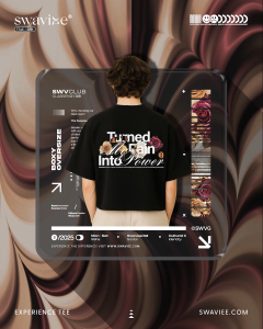 SWAVIEE Boxy Oversize Tshirt Viarmo Black