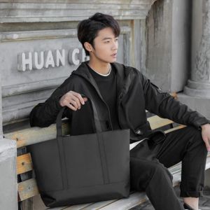 Large Capacity Tote Bag for Men and Women Big Travel Bag Shopping Casual Hand Bag Big Durable Oxford Student Bag Trendy Fashionable Korean Style Tote Bag