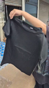 เสื้อยืดแขนสั้น เสื้อยืดสีขาวดำ