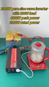 YHTU Pure Sine Wave Power Inverter Converter 1000W/2000W/3000W/4000W DC12V24V to AC220V for Vehicle/Home Appliance/Outdoor Travel Use Adapter