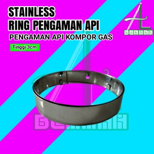 Ring Anti Angin Pengaman Api Kompor Gas Stainless Original Tinggi 3cm