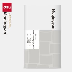 deli | Extra Thick Semi-Processed & Unprocessed Xuan Paper for Calligraphy and Painting 100 Sheets