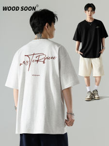 Wood soon | American Retro Street Letter Print Loose Breathable T-Shirt