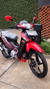 STRIPING STICKER LIS LES POLET honda supra x 125 r 2006 hitam merah list body standar berkualitas terbaik Fullset Mahkota Stiker