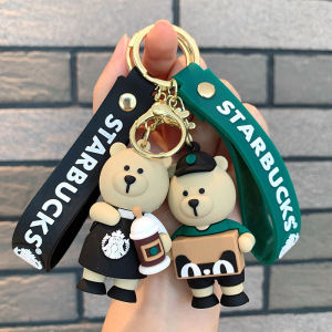 Móc Khóa Hình Gấu Silicon Cà Phê Quà Tặng Nhỏ Đồ Trang Trí Túi Xe Hơi Đồ Trang Trí Móc Khóa Đồ Trang Trí Nhà Cửa Đồ Trang Trí Phòng Ngủ