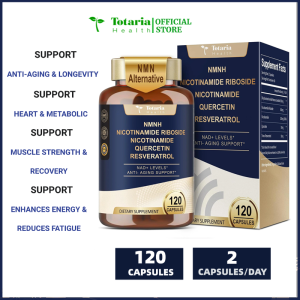 Totaria NMNH (Dihydronicotinamide Mononucleotide) NMNH Supplement with Niacinamide (Vitamin B3) Quercetin Trans-Resveratrol Support NAD+ Skin Cell Health Anti-Aging & Energy