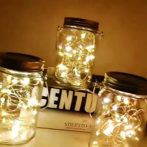 Fairy String Lights Waterproof Led with Battery operated 2M 20LED Copper Wire DIY String light 3 Modes Twinkle Lights For Wedding Christmas Birthday Party Bedroom Room Decor Fairy String Lamp