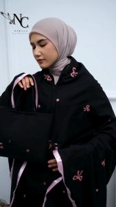 Mukena Cequette Dewasa Katun Premium Bordir Renda Pita