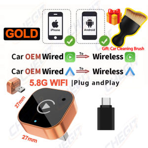 2026 Smart Mini Box 2IN1 Wireless Adapter Wireless CarPlay Android Auto Plug And Play 5.8G WiFi Fast Connect Universal With Gift
