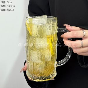 Cốc Thủy Tinh Dung Tích Lớn Ins Phong Cách Dày Có Thanh Gỗ Cốc Đựng Nước Ép Trái Cây Cốc Bia Cốc Cà Phê Cốc Đựng Đồ Lạnh