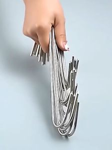 10pcs 13cm Universal Meat Hooks Sharp Tip Load Bearing Stainless Steel Pork Hook
