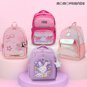 WingHouse Primary School Student Schoolbag Girls First to Third Grade Burden Reduction Spine Protection Elsa Bunny Backpack