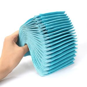 กันน้ําสักผ้าปูโต๊ะเล็บตารางทิ้ง Blue Double Layer ทําความสะอาด Pad Tattoo อุปกรณ์เสริมเครื่องมือ