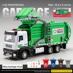 JUANNUO | Vacuum Cleaning Alloy Garbage Truck Toy