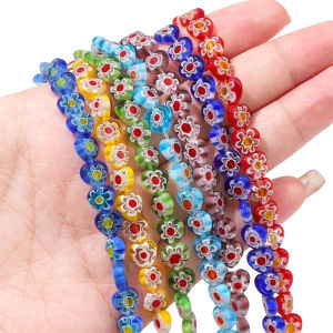 8mm Colorful Heart Lampwork Beads Glazed Glass Loose Spacer Beads for DIY Bracelet Necklace Keychain Jewelry Making Accessories