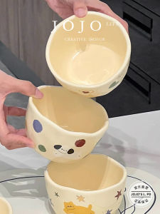Bát Gốm Sứ in Hình Hoạt Hình Dễ Thương Cho Trẻ Em JOJOS L. PD Finish Ins High Value Glaze under Color Nordic Style SERWR3423