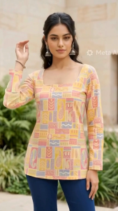 DEBAYU Nayo Cotton Short Kurti for Ladies (Tunic/Blouse) Size S to XXL Malaysia