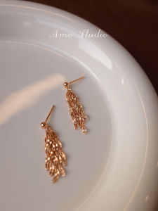 Pure Silver Tassel Earrings Womens Elegant Vintage Fashion Fresh out Unique Ear Jewelry 925 Silver Pair Fresh Stock