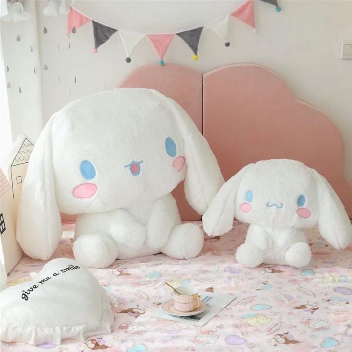 Sanrio Cartoon Anime Figure Japanese Cute Cinnamoroll Teddy Bear Big Eared Dog Large Plush Sitting Doll Pillow Toys Children Birthday Gift