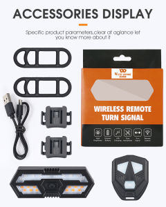 WEST BIKING Bicycle Wireless Remote Control Turn Signal Tail Light 120dB Horn USB Rechargeable Waterproof LED Bike Rear Light