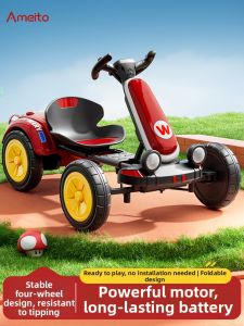 AMEITO | Dual Drive Remote Controlled Electric Car for Children 2-6Y