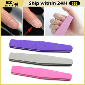 【Fast Shipping】 5PCS 10PCS Double Side Nail Art Random Color Polishing Buffing Sanding Buffer Washable Sponge Nail Files Manicure Tool