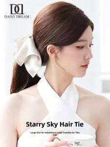 DAISY DREAM | Starry Satin Bow Scrunchie Low Ponytail Hair Band