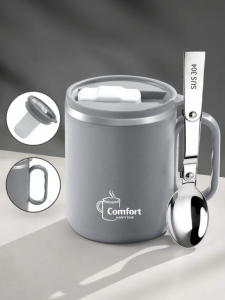 XIAOCHUSHU | Tách Uống Trà Cà Phê Inox Cho Nhà Văn Phòng Có Nắp