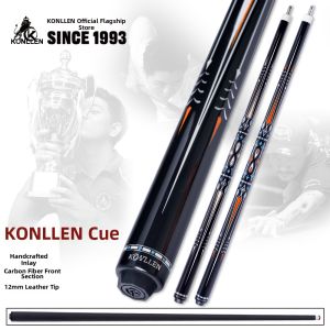 Konllen | Professional Carbon Fiber Maple Wood Billiard Cue 12mm