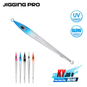 JIGGING PRO KY JIG II Metal Jig 150g 200g 250g UV Glow Fast Descent Deep Sea Boat Fishing Vertical Jigging Lure for Tuna