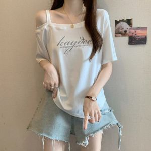 SHIMANQING | Slimming Design Purple Off-Shoulder T-shirt