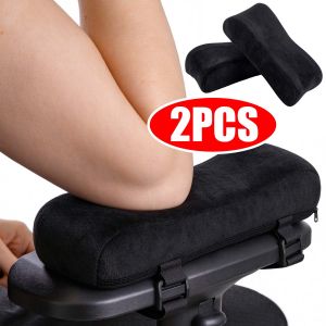 2x Office Chair Arm Pad Soft PU Sponge Arm Rest for Desk Chair Gaming Chair Arm Rest Cover Elbow Support Removable Cleaning Armrest Cushion