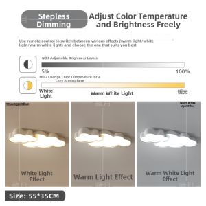 Full Spectrum Cloud-Shaped Childrens Room Ceiling Light