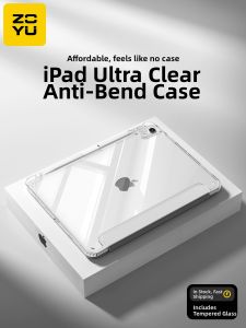 Zoyu | Foldable Shockproof Transparent Pen Slot Case for iPad