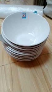 Tô nhựa melamine trắng cao cấp đựng salat trang trí - SALAD 17: 18.2 x 18.8 x 9.0 cm / SALAD 18 22.2 x 22.7 x 10.0 cm