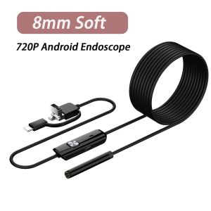 HD720P Industrial Android Endoscope Camera 3in1 Micro USB/Type-C 8mm 3.9mm Car Pipe Inspection Borescope for Android Phones & PC