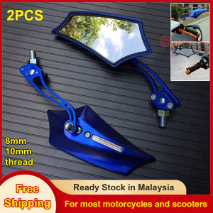 (ship from Malaysia) 2PCS/Set 360 Degree Rotation Universal Motorcycle Rearview Mirrors Motorcycle Scooter Rear View Side Back Mirrors