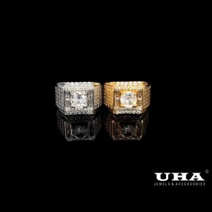 Nhẫn nam N1110 có lót lòng đính đá sáng lấp lánh UHA