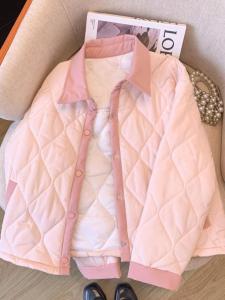 NUANKONG | Slim Fit Turn-down Collar Color Block Cotton Jacket